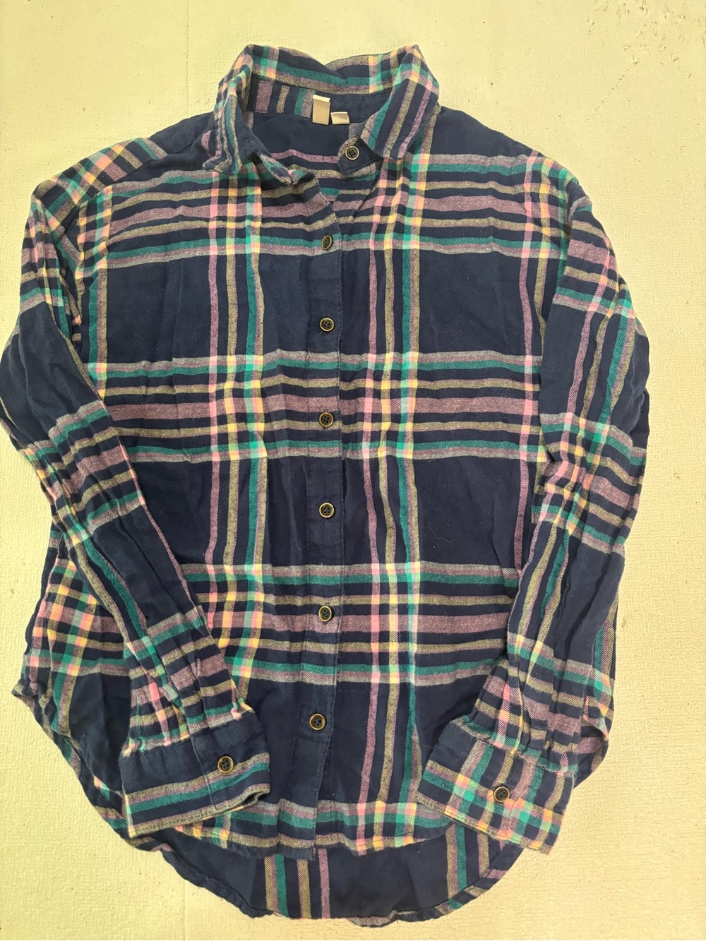 SO Navy Plaid Button-Down Shirt